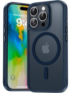 Ntech Hoesje Geschikt voor iPhone 16 Pro Hoesje Donker Blauw