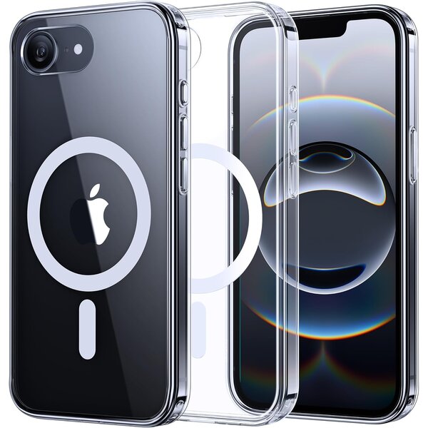 Ntech Hoesje Geschikt voor iPhone 16e / iPhone 17e Hoesje Silicone case Geschikt voor MagSafe hoesje - Transparant