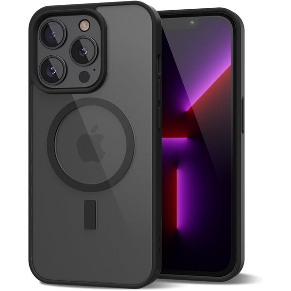 Ntech Ntech - Hoesje Geschikt voor iPhone 13 Pro Hoesje Mat Zwart – Transparant Bumper Hoes - Geschikt voor MagSafe hoesje iPhone 13 Pro – Slank & Schokbestendig