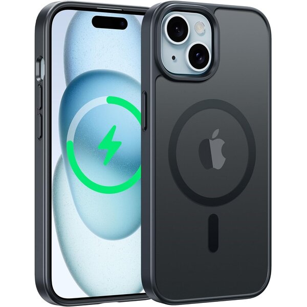 Ntech Ntech - Hoesje Geschikt voor iPhone 15 Hoesje Mat Zwart – Transparant Bumper Hoes - Geschikt voor MagSafe hoesje iPhone 15  – Slank & Schokbestendig