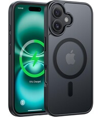 Ntech Ntech -  Hoesje Geschikt voor iPhone 16 Plus Hoesje Mat Zwart