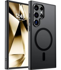 Ntech Ntech - Hoesje Geschikt voor Samsung S24 Ultra Hoesje Mat Zwart