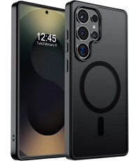 Ntech Ntech - Hoesje Geschikt voor Samsung S25 Ultra Hoesje Mat Zwart