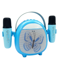 Ntech Karaoke Set vlinders -  karaoke microfoon kinderen Blauw