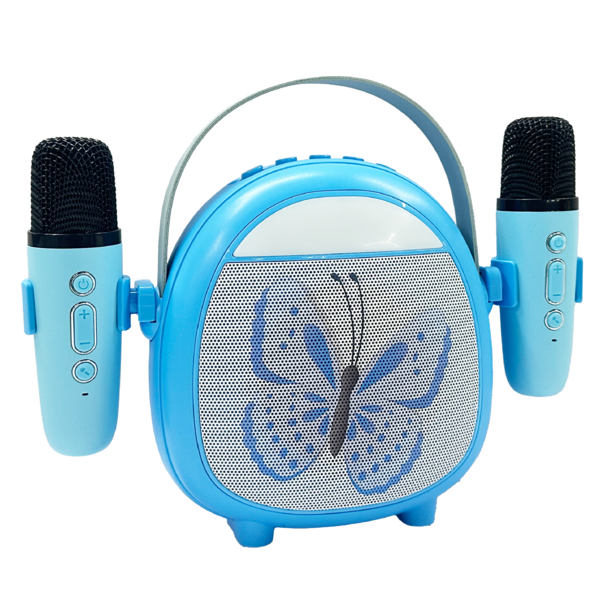 Ntech Karaoke Set vlinders -  karaoke microfoon kinderen Blauw - karaoke kinderen - Bluetooth Speaker - Karaokeset voor Volwassenen en Kinderen