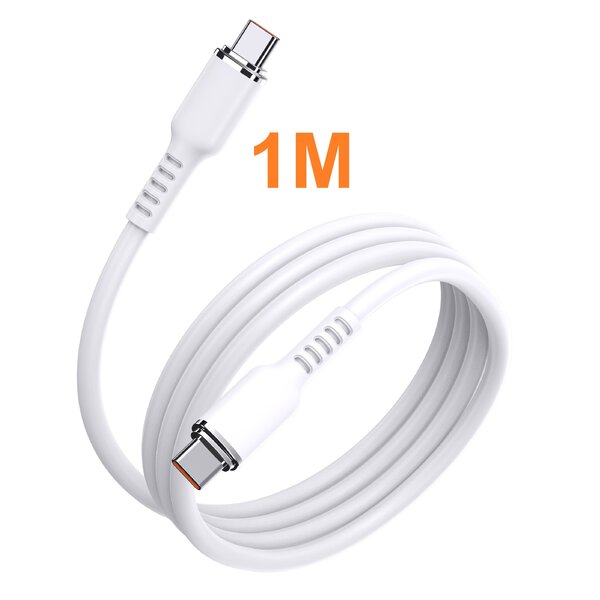 Ntech Ntech USB C Kabel 1m – usb c naar usb c 60W kabel geschikt voor Apple CarPlay, Powerbanks, Auto Accessories /Samsung A56/ A36/A26/S25 Ultra/S25 FE/A17/A16/ Tab A11 Plus / S24 Ultra / S24 FE / iPhone 17 / 17 Pro / 15 / 15 Pro / 16 / 16 Pro Max