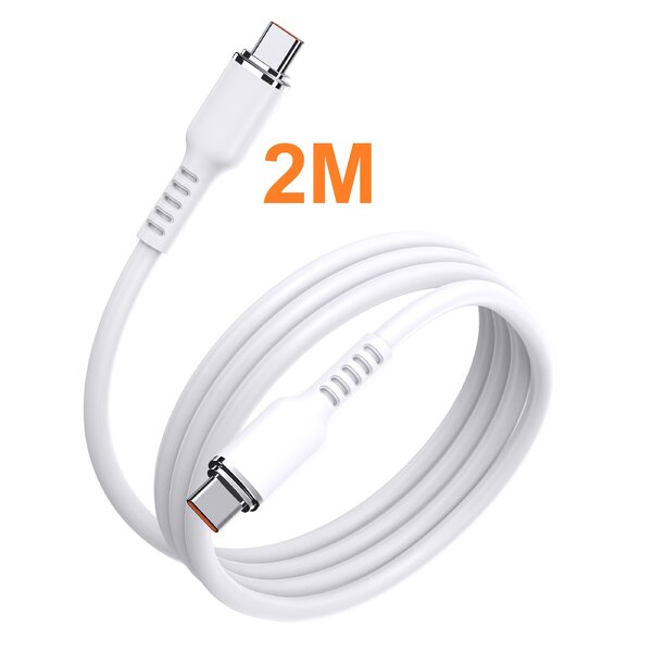 Ntech Ntech USB C Kabel 2m – usb c naar usb c 60W kabel geschikt voor Apple CarPlay, Powerbanks, Auto Accessories /Samsung A56/ A36/A26/S25 Ultra/S25 FE/A17/A16/ Tab A11 Plus / S24 Ultra / S24 FE / iPhone 17 / 17 Pro / 15 / 15 Pro / 16 / 16 Pro Max