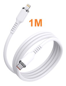 Ntech usb c kabel 1M - usb c kabel apple Silicone wit