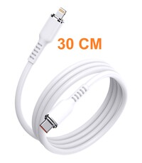 Ntech usb c kabel 30cm - usb c kabel apple Silicone wit