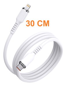 Ntech usb c kabel 30cm - usb c kabel apple Silicone wit