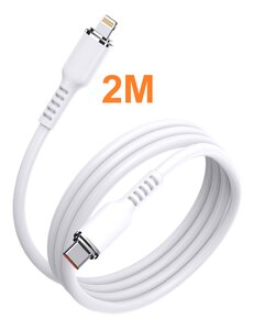 Ntech usb c kabel 2M - usb c kabel apple Silicone wit