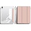 Ntech Hoes geschikt voor iPad 11 (2025) A16 11th Generation hoes Rose Goud - iPad 2022 10,9" 10e Generatie Smart Case met Harde Doorzichtige Achterkant en Pencil Slot