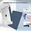Ntech Hoes geschikt voor iPad Air 13 Inch hoes Smart Donker Blauw M3/M2 (2025/2024) - iPad Pro 12.9 6th/5th/4th Gen hoes Smart Case met Harde Doorzichtige Achterkant en Pencil Slot