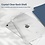 Ntech Hoes geschikt voor iPad Air 13 Inch hoes Smart Donker Blauw M3/M2 (2025/2024) - iPad Pro 12.9 6th/5th/4th Gen hoes Smart Case met Harde Doorzichtige Achterkant en Pencil Slot