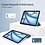 Ntech Hoes geschikt voor iPad Air 13 Inch hoes Smart Donker Blauw M3/M2 (2025/2024) - iPad Pro 12.9 6th/5th/4th Gen hoes Smart Case met Harde Doorzichtige Achterkant en Pencil Slot