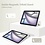 Ntech Hoes geschikt voor iPad Air 13 Inch hoes Smart Wit M3/M2 (2025/2024) - iPad Pro 12.9 6th/5th/4th Gen hoes Smart Case met Harde Doorzichtige Achterkant en Pencil Slot