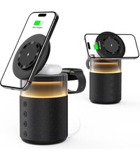 Ntech draadloze oplader iphone 5-in-1 - 15W Snellader Zwart