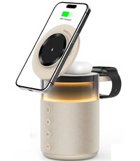 Ntech draadloze oplader iphone 5-in-1 - 15W Snellader Goud