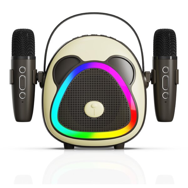 Ntech Karaoke Set vlinders -  karaoke microfoon kinderen Zwart Panda  - karaoke kinderen - Bluetooth Speaker - Karaokeset voor Volwassenen en Kinderen