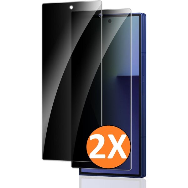 Ntech Privacy Screenprotectors Geschikt voor Samsung Galaxy Fold 7 screenprotector Privacy - 2 Stuks - Full screen protector tempered glass - gehard glas voor Geschikt voor Samsung  Fold 7