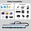 Ntech usb c hub - docking station laptop - 8 in 1 USB Extender Met 4 USB Port 1 USBC Jack TF/SD Card Reader 3.5mm Audio Output,  MacBook Pro/iPad Pro/iPhone 17 /16 /15/Laptop/Galaxy/  XPS, Surface, PC/Laptop/Tablet Accessories