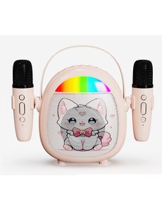 Ntech Karaoke Set kat -  karaoke microfoon kinderen Roze