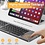Ntech Ntech - Draadloos toetsenbord Grijs - toetsenbord Met Touchpad - Opvouwbaar - Qwerty Toetsen - Oplaadbaar - Anti Slip Onderkant - Bluetooth