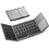 Ntech Ntech - Draadloos toetsenbord Grijs - toetsenbord Met Touchpad - Opvouwbaar - Qwerty Toetsen - Oplaadbaar - Anti Slip Onderkant - Bluetooth