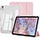 Ntech Hoes Geschikt voor iPad Air 11 inch hoes Rose Goud /  iPad Air M4 / M3 (2025 2026)  hoes Smart Case met Harde Doorzichtige Achterkant en Pencil Slot - iPad Pro 11 Inch 2022/2021/2020/2018/ iPad Air 5th/4th Generation Tri Fold Tablet