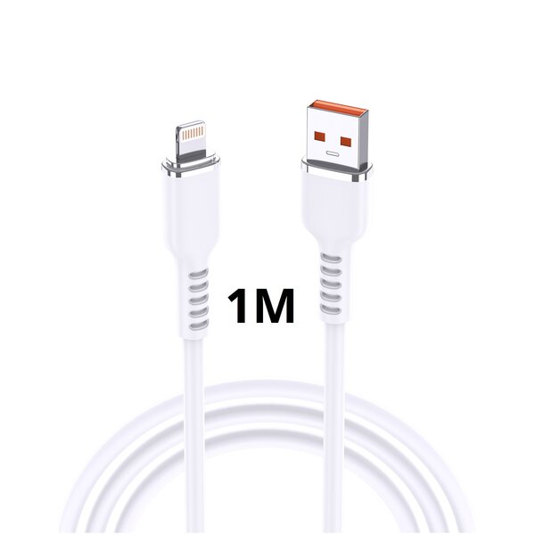 Ntech Ntech Kabel - Oplaadkabel geschikt voor iPhone - 1m - Kabel geschikt voor lightning naar USB A soft Silicone Lader kabel