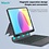 Ntech Ntech - Toetsenbord Geschikt voor iPad 2025 hoes Zwart - A16 hoes 11 inch / iPad 10e generatie (2022) 10.9 inch bluetooth toetsenbord QWERTY - Cover met Touchpad Muis Pencil Houder - Bluetooth Magnetisch Smart Folio Keyboard Case
