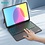 Ntech Ntech - Toetsenbord Geschikt voor iPad 2025 hoes Zwart - A16 hoes 11 inch / iPad 10e generatie (2022) 10.9 inch bluetooth toetsenbord QWERTY - Cover met Touchpad Muis Pencil Houder - Bluetooth Magnetisch Smart Folio Keyboard Case