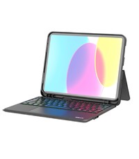 Ntech Ntech - Toetsenbord Geschikt voor iPad 2025 hoes Zwart