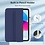 Ntech Hoes geschikt voor iPad 2025 hoes Donker Blauw - iPad A16 hoes 11th Generation hoes - iPad 2022 hoes Smart Case met Harde Doorzichtige Achterkant en Pencil Slot