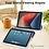 Ntech Hoes geschikt voor iPad 2025 hoes Donker Blauw - iPad A16 hoes 11th Generation hoes - iPad 2022 hoes Smart Case met Harde Doorzichtige Achterkant en Pencil Slot