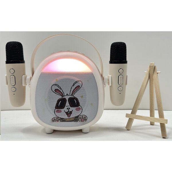 Ntech Karaoke Set kat - karaoke microfoon kindere wit konijn - karaoke kinderen - Bluetooth Speaker - Karaokeset voor Volwassenen en Kinderen