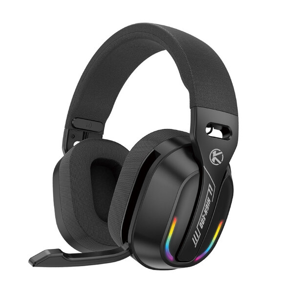 Ntech Ntech - Gaming Headset met Microfoon en RGB Light Zwart - koptelefoon draadloos - Draadloze Game Headset 2.4GHz, USB C Geschikt voor PS4, PS5, Xbox One, Xbox Series, PC en Nintendo Switch 2 - Bluetooth Gaming Headsets