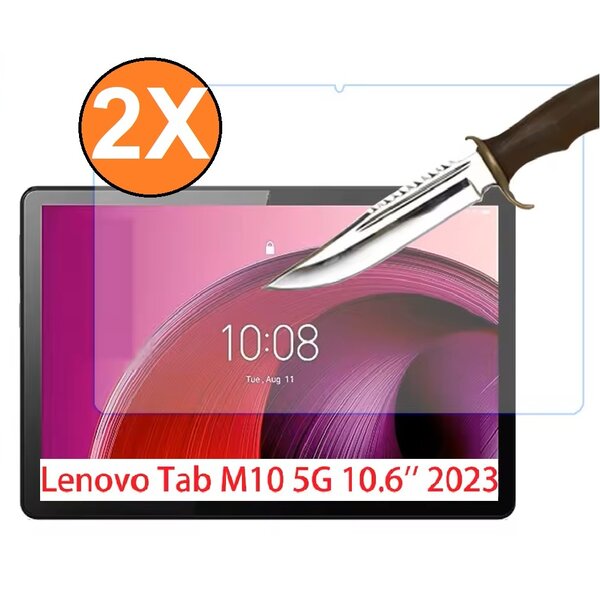 Ntech Screenprotector Geschikt voor Lenovo Tab M10 10.6 2023 Screenprotector tempered glass - 2pack