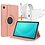 Ntech Hoes Geschikt voor Samsung Tab A11 Plus / A9 Plus tablethoes – 360° draaibaar Rose Goud met USB C Adapter - USB C oplader- Slim Snellader 20W Met USB C Kabel 1m - Ntech COMBI-SET