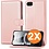 Ntech Hoesje Geschikt voor iPhone 16e / iPhone 17e hoesje bookcase Rose goud met screenprotectors 2 stuks