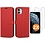Ntech Hoesje Geschikt voor iPhone 11 hoesje bookcase Rood met screenprotectors 2 stuks