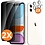 Ntech Privacy screenprotector Geschikt voor iPhone 11 screenprotector Privacy Met iPhone 11 camera lens - Complete bescherming voor iPhone 11 scherm en camera in één set - 2X