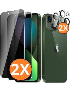 Ntech Privacy screenprotector Geschikt voor iPhone 13