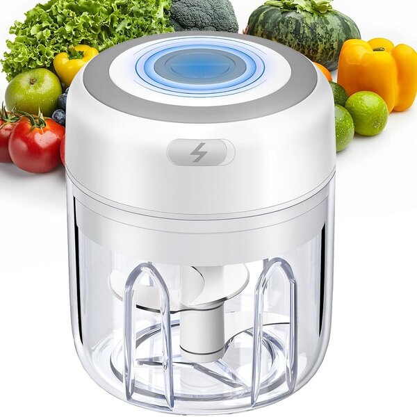 Ntech Ntech - Mini foodprocessor  Wit - Foodprocessor - Groentesnijder 250ML - vegetable chopper USB oplaadbaar