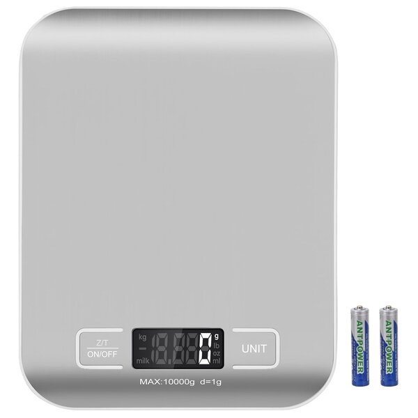 Ntech Keukenweegschaal Digitaal 1gr - 10kg - Precisie Weegschaal Keuken -Tarra Functie - Inclusief Batterijen - weegschaal keuken