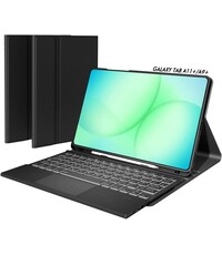 Ntech Ntech - Hoes Toetsenbord Geschikt voor Samsung Galaxy Tab A11 Plus Hoes Zwart