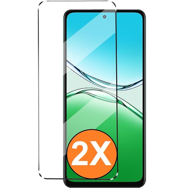 Ntech Screenprotector Geschikt voor Oppo A5 (2025) - Beschermglas - gehard glas – tempered glass - 2 Stuks