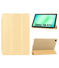 Ntech Hoes Geschikt voor Samsung Galaxy Tab A11 Plus hoes Goud