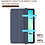 Ntech Hoes Geschikt voor Samsung Galaxy Tab A11 Plus hoes Donker Blauw – Tablet hoes tri-fold bookcase met auto/wake functie