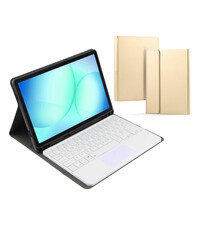 Ntech Ntech - Hoes Toetsenbord Geschikt voor Samsung Galaxy Tab A11 Plus Hoes Goud